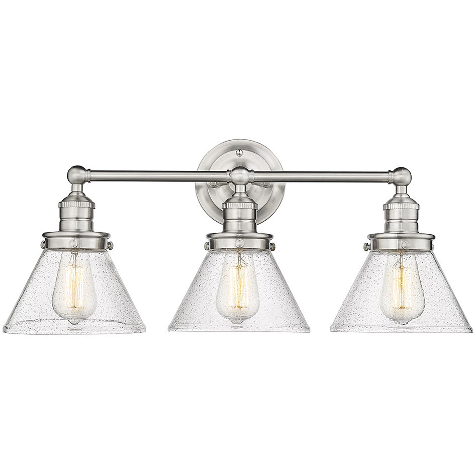 Eyden 3 Light 25.88 inch Brushed Nickel Bathroom Vanity Light Wall Light